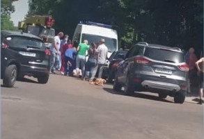 На перехресті у Житомирі автомобіль Lada збив жінку