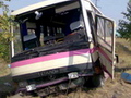 Водитель маршрутного автобуса БАЗ Эталон врезался в Ауди-80