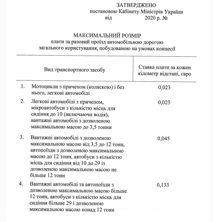 Назвали вартість проїзду платними дорогами України Изображение 2