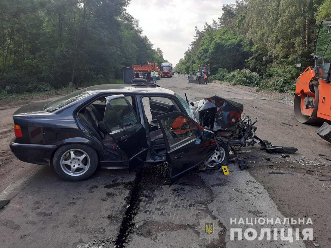 На трасі у Житомирській області BMW врізався у припаркований каток, водій та пасажир отримали травми Изображение 2